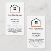 Unieke Verticale HandymanVisitekaartjes Visitekaartje (Voorkant / Achterkant)