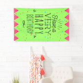 Unieke Verticale Happy Birthday-banner Spandoek (Insitu)