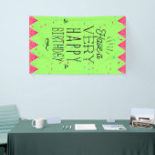 Unieke Verticale Happy Birthday-banner Spandoek (Beurs)