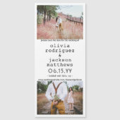 Unieke Verticale Huwelijks 'Save the Date' Magnete (Voorkant)