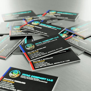 Unieke Verwarming- en Koelingsbedrijf Logo Slogan  Magnetisch Visitekaartje