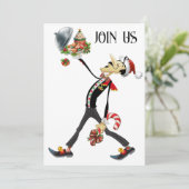 Unieke Verzameling Kerst Ober Serie Kaart (Staand voorkant)