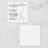 Unieke verzekeringsagent vierkante visitekaartje (Voorkant / Achterkant)