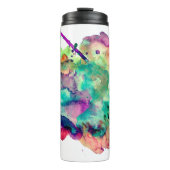 Unieke, vette, kleurrijke Spletters van de Verf va Thermosbeker (Voorkant)