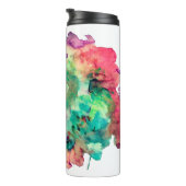 Unieke, vette, kleurrijke Spletters van de Verf va Thermosbeker (Geroteerd rechts)