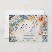 Unieke Victoriaans Royal Elegance bruiloft RSVP Kaartje (Voorkant)