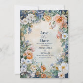Unieke Victoriaanse Koninklijke Elegante Bruiloft Save The Date (Voorkant)