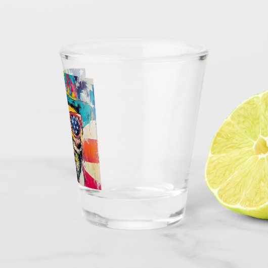 Unieke vierde juli shot glas (Rechts)