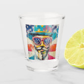 Unieke vierde juli shot glas (Voorkant)