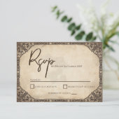 Unieke Viking geïnspireerde RSVP-kaart RSVP Kaartje (Staand voorkant)