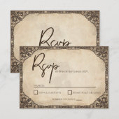 Unieke Viking geïnspireerde RSVP-kaart RSVP Kaartje (Voorkant / Achterkant)