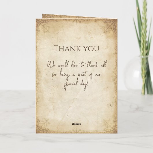 Unieke Viking Wedding Program Kaart (Achterkant)