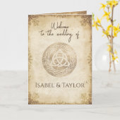 Unieke Viking Wedding Program Kaart (Gele Bloem)