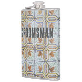 Unieke vintage blauwe Portugese tegel getuige brui Heupfles (Links)