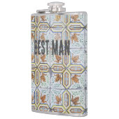 Unieke vintage blauwe Portugese tegel getuige Heupfles (Links)