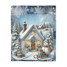 Unieke vintage Christmas Scenery Paper Borden