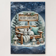 Unieke vintage Christmas Scenery Paper Borden