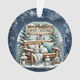 Unieke vintage Christmas Scenery Paper Borden Ornament