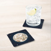 Unieke vintage kerstlandschap kartonnen onderzetters (Insitu)