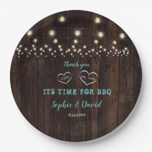 Unieke vintage snoerlampen oude schuur I DO BBQ Papieren Bordje