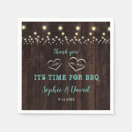 Unieke vintage snoerlampen oude schuur I DO BBQ Servet