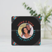 UNIEKE VINYL FOTO QR CODE OPSLAAN VAN DE DATUM SAVE THE DATE (Staand voorkant)