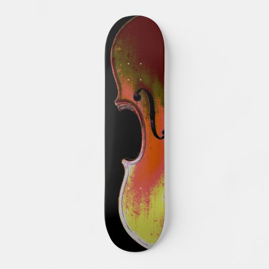 Unieke Violin Distress Musical Fiddle Persoonlijk Skateboard (Voorkant)