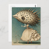 Unieke vis Mode Briefkaart (Voorkant / Achterkant)