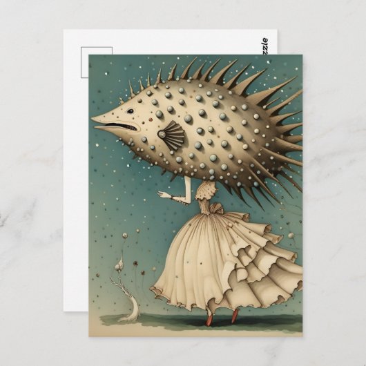 Unieke vis Mode Briefkaart (Voorkant / Achterkant)