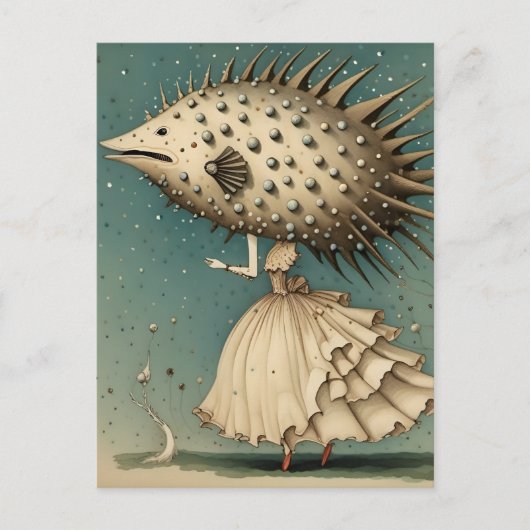 Unieke vis Mode Briefkaart (Voorkant)