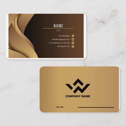 Unieke visitekaartje (Voorkant / Achterkant)