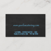 Unieke Visitekaartjes blauw met kippen (Achterkant)