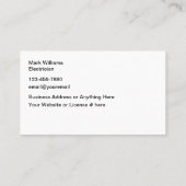 Unieke Visitekaartjes voor elektriciens (Achterkant)