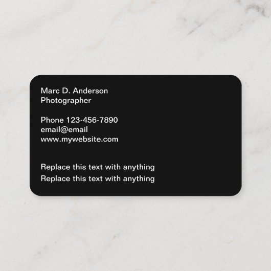 Unieke Visitekaartjes voor fotografie (Achterkant)