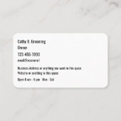 Unieke Visitekaartjes voor klaspet (Achterkant)