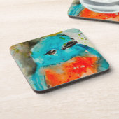 Unieke Vogel Waterverf Hard plastiek onderzetter (Linkerzijde)