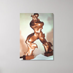 Unieke vormen van continuïteit in de ruimte, 1913 canvas afdruk