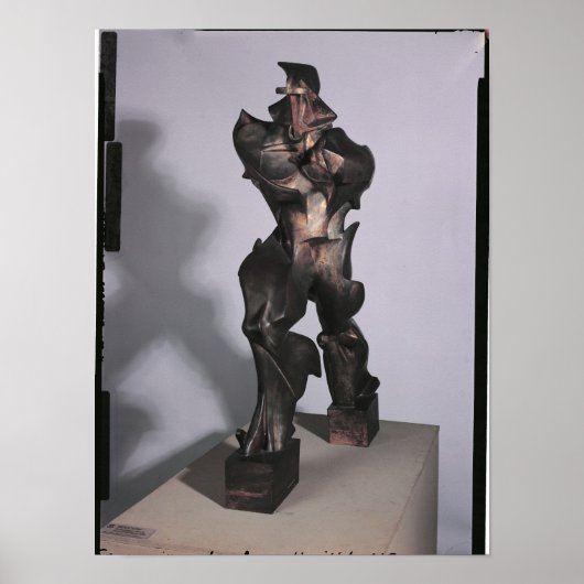 Unieke vormen van continuïteit in de ruimte, 1913 poster (Voorkant)