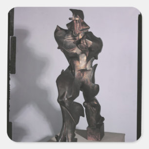 Unieke vormen van continuïteit in de ruimte, 1913 vierkante sticker