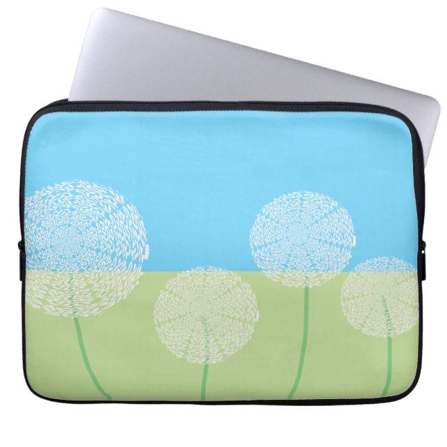 Unieke vormgeving voor Dandelion Art Laptop Sleeve (Voorkant)