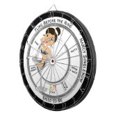 Unieke vrijgezellenfeest leuke tijd dartbord (Voorkant Rechts)