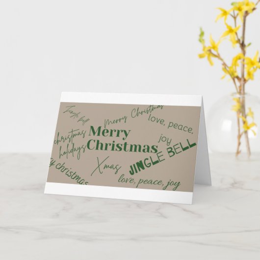 Unieke vrolijke kerst kaart (Gele Bloem)