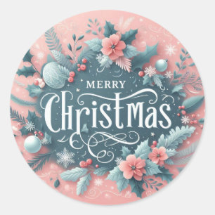 Unieke vrolijke kerst Sticker