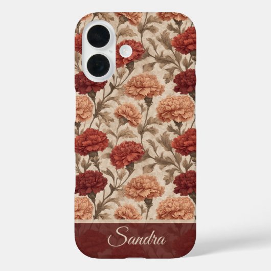Unieke vrouwen cadeau anjer maatwerk Case-Mate iPhone case (Achterkant)
