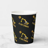 Unieke waarschuwing Constructie Baby shower Verjaa Papieren Bekers (Links)