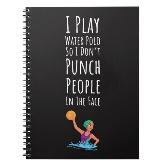 Unieke Water Polo thema geschenken voor haar vrouw Notitieboek (Voorkant)