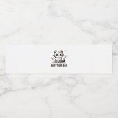 Unieke waterflesjes met Schattigee Cat Design Waterfles Etiket (Enkel label)