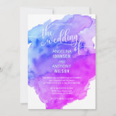 Unieke Waterverf Blauwe Paarse Buwuitingen Kaart (Voorkant)