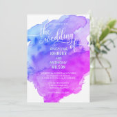 Unieke Waterverf Blauwe Paarse Buwuitingen Kaart (Staand voorkant)