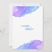 Unieke Waterverf Blauwe Paarse Buwuitingen Kaart (Achterkant)